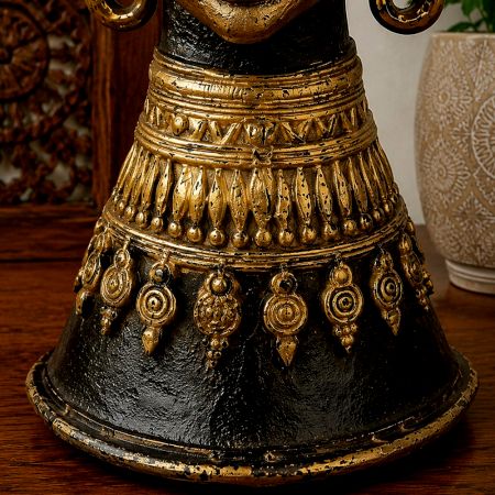 Handcrafted Brass Dhokra Tribal King Bust Sculpture